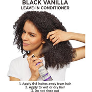 Carol's Daughter Black Vanilla Moisture & Shine Leave In Conditioner for Dry and Dull Hair with Aloe, Vitamin B5, and Wheat Protein 8 fl oz