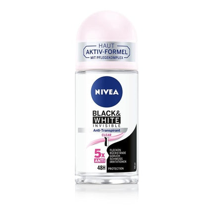 Nivea Deodorant Roll-On Black & White Invisible Clear 50ml
