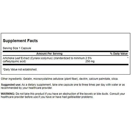 Swanson Artichoke 250mg Herbal Supplement 60 Capsules