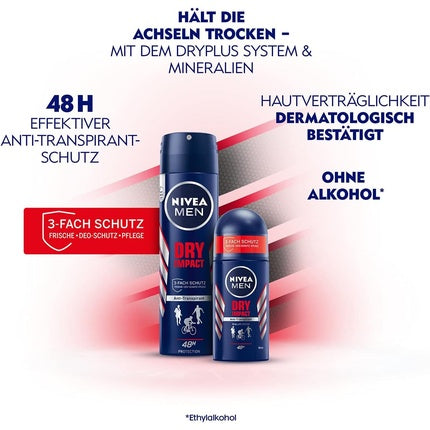 Nivea Men Dry Impact German Anti Perspirant Roll On 50ml