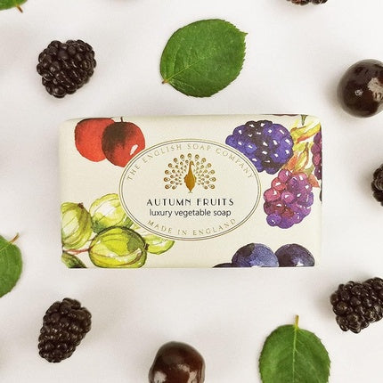 The English Soap Company Vintage Wrapped Soap Bar Autumn Fruits Shea Butter Soap 190g