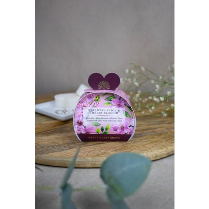 The English Soap Company Luxury Sandalwood Shea Butter Heart Shaped Guest Soaps 3 x 20g - Pack of 3