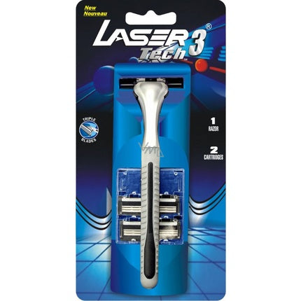 Laser Shaver Tech3 + 2 Blades - Electric Shaving Device
