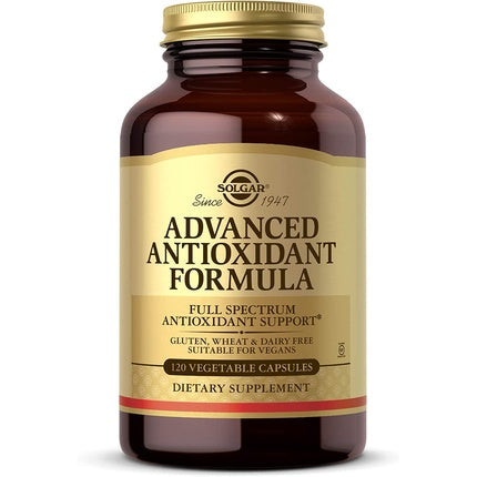 Solgar Advanced Antioxidant Formula 120 Vegetable Caps - Full Spectrum Antioxidant Support - Contains Zinc, Vitamin C, E & A - Immune System Support - Vegan, Gluten Free, Dairy Free