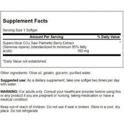 Swanson Saw Palmetto Men Prostate Health Hormone Support Urinary Health 160mg 120 Softgels