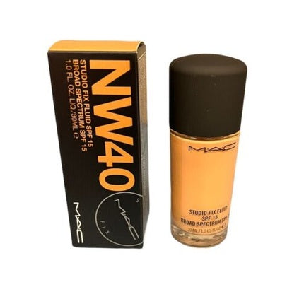 MAC Cosmetics Studio Fix Fluid SPF 15 Foundation Broad Spectrum NW40 1oz 30ml