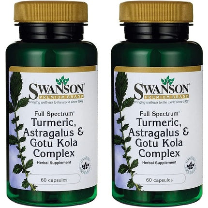 Swanson Full Spectrum Turmeric Astragalus & Gotu Kola Complex 60 Capsules