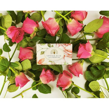 The English Soap Company Vintage Wrapped Shea Butter Soap Vintage Rose 200g