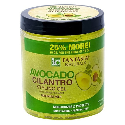 Fantasia IC Naturals Avocado & Cilantro Styling Gel 20oz - Pack of 3