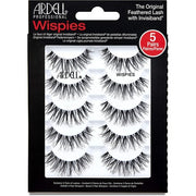 Ardell False Eyelashes Wispies Black Medium Volume Long Length Rounded Lash Style Crisscross Feathering Curl Invisiband Comfortable Wear Vegan-Friendly Cruelty-Free Eyelashes 5 Pair