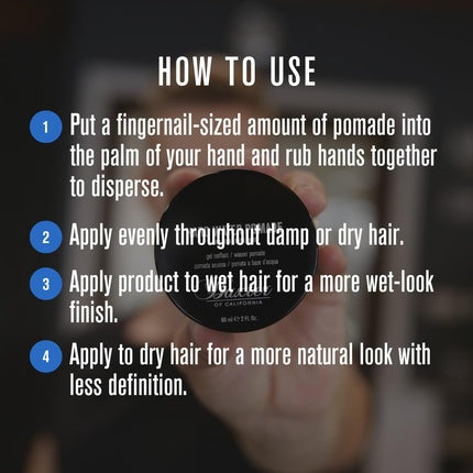 Baxter of California Hard Water Pomade for Men Shine Finish Firm Hold Hair Pomade