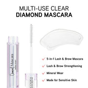 Physicians Formula Mineral Wear Diamond Mascara with Diamond Dust, Peptides, Mineral Powder and Nourishing Vitamin E Clear Diamond