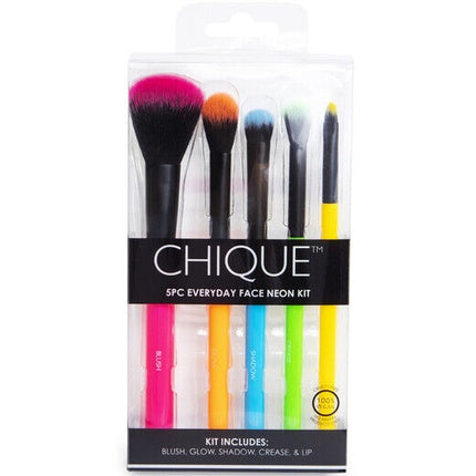 Chique 5 Piece Vegan Makeup Brush Set Cosmetic Applicator Gift