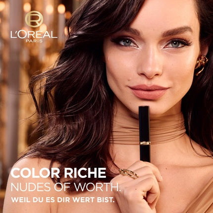 L'Oréal Paris Lipstick for a Matte Finish and 16 Hours Long Lasting, Color Riche Intense Volume Matte Nude, Shade: 550 Le Nude Daring 1.8g