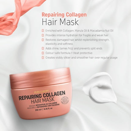 RICH Pure Luxury Repairing Collagen Hair Mask for Dry and Damaged Hair 8.45oz