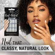 Ardell Nail Addict Natural Style Artificial Nails Salon Quality Nail Tips for Home Natural Oval
