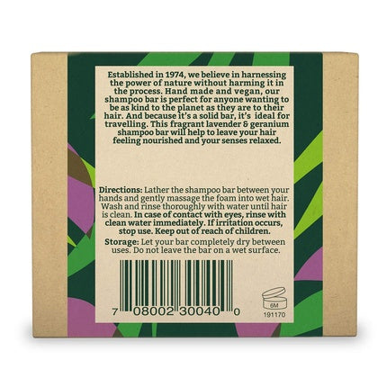 Faith In Nature Natural Lavender & Geranium Nourishing Hair Soap 85g