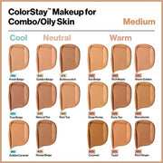 Revlon Colorstay Liquid Foundation Makeup for Combination/Oily Skin SPF 15 Medium-Full Coverage with Matte Finish 30ml 370 Toast