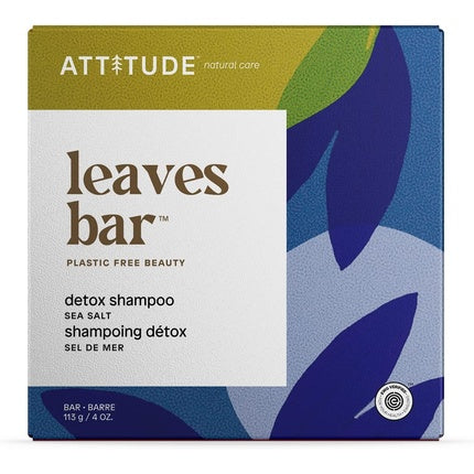 ATTITUDE Hair Shampoo Bar EWG Verified Vegan and Plastic-Free Beauty Care 113g Sea Salt