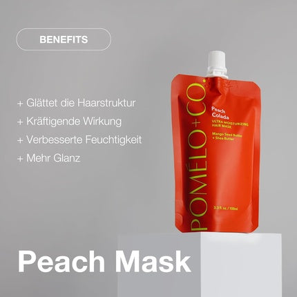 Pomloco Peach Colada Hair Mask Moisturizing Mask with Tropical Scent