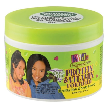 Originals by Africa's Best Kids Protein & Vitamin Fortified Healthy Hair & Scalp Remedy with Extra Virgin Olive Oil 7.5oz Jar