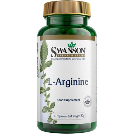 Swanson - L-Arginine Pure 500mg, 100 Powder Capsules - 1000mg Double Dose