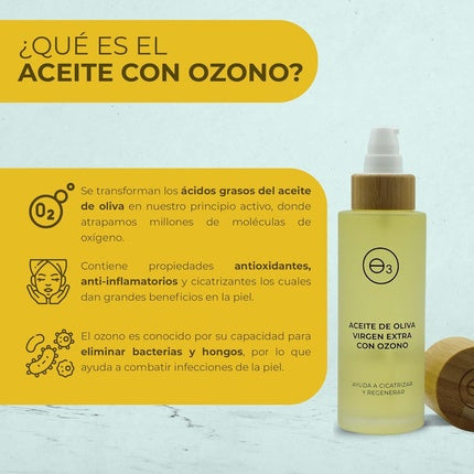 OZONE D'OR Ozonated Oil 100ml Organic Extra Virgin Olive Moisturizing and Regenerating the Skin