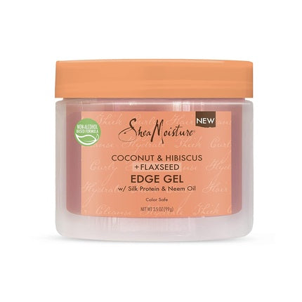SheaMoisture Flaxseed Edge Control Gel Hair Products for Curly Hair Coconut and Hibiscus Paraben-Free 3.5 oz