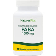 NaturesPlus PABA Sustained Release 1000mg Skin Health Support Supplement 60 Vegetarian Tablets