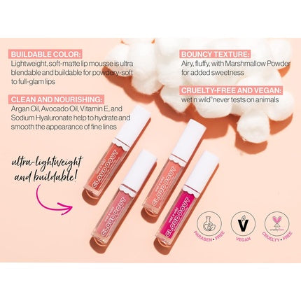 Wet 'N' Wild Cloud Pout Marshmallow Lip Mousse Matte Liquid Lipstick
