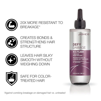 Joico Defy Damage In A Flash 7-Second Bond Building Hair Treatment with Liquid Keratin 7.1 Fl Oz