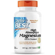 Doctor's Best High Absorption Magnesium 240 Vegan Tablets - Chelated with TRAACS Glycine and Lysine - Laboratory Tested - Soy and Gluten Free - Non-GMO