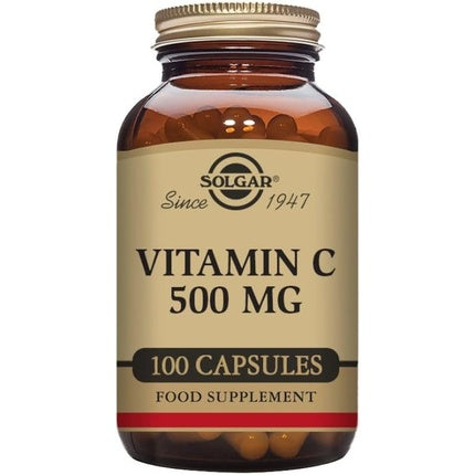 Solgar 500mg Vitamin C Vegetable Capsules Seasonal Immunity Support Potent Antioxidant Reduces Tiredness and Fatigue Collagen Formation Vegan