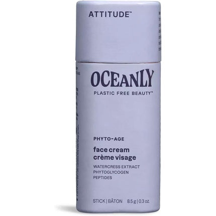 ATTITUDE Oceanly Face Cream Stick EWG Verified Plastic-free Plant and Mineral-Based Ingredients Vegan Skin Care Products PHYTO AGE Unscented 8.5 grams