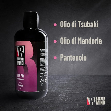 Barber Mind River Shampoo for Frequent Washes 250ml - Made in Italy