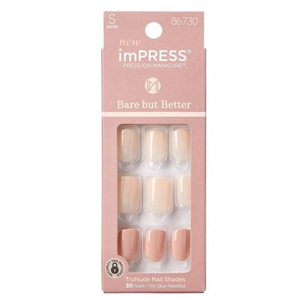 Kiss Bare But Better Short Simple Pleasure Nails 30 Count - Pack of 3
