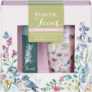Heathcote & Ivory Flower of Focus Supercharge Duo Hand Cream 30ml & Perfume Gel 10ml Cruelty Free Vegan Friendly Travel Friendly Sizes Gifts