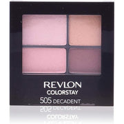 Revlon ColorStay 16 Hour Eyeshadow Quad with Dual-Ended Applicator Brush Longwear Intense Color Smooth Eye Makeup for Day and Night 505 Decadent