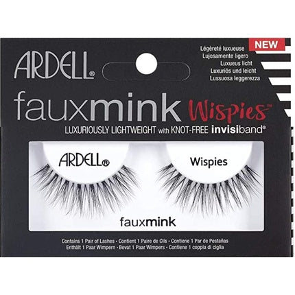 Ardell Faux Mink Wispies Black Medium Volume Long Length False Eyelashes