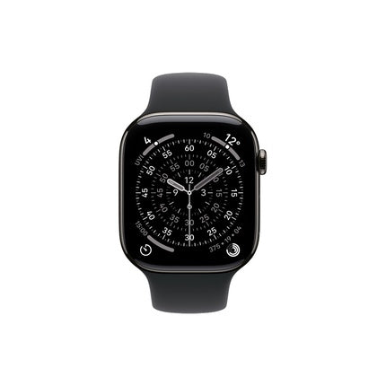 Apple Watch Series 11 Titanium Slate Cellular 46mm With Black Sport Band Sm