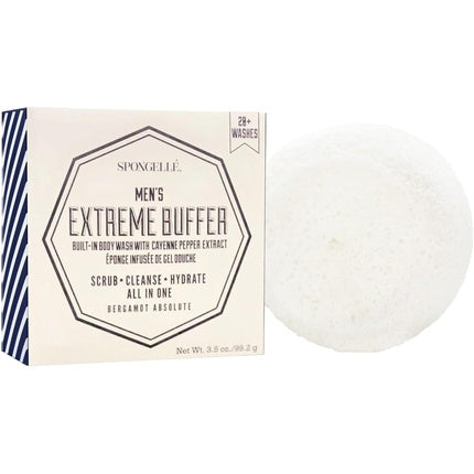 Spongelle Men's Extreme Body Wash Infused Buffer Bergamot Absolute