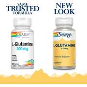 Solaray L-Glutamine 500mg Healthy Muscle Recovery Gastrointestinal & Immune System Support 50 VegCaps