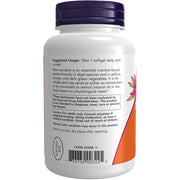 NOW Supplements Natural Beta Carotene 25,000 IU Essential Nutrition 180 Softgels