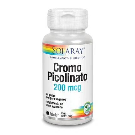 Solaray Chromium Picolinate 50 Tablets - Dietary Supplement