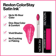 Revlon ColorStay Satin Ink Longwear Liquid Lipstick 018 Fired Up 0.17 Fl Oz