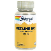 Solaray Betaine HCl with Pepsin 250mg 60 Vegetarian Capsules