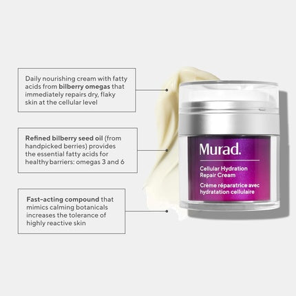 Murad Cellular Hydration Barrier Repair Cream Nourishing Face Moisturizer 1.7 Fl Oz