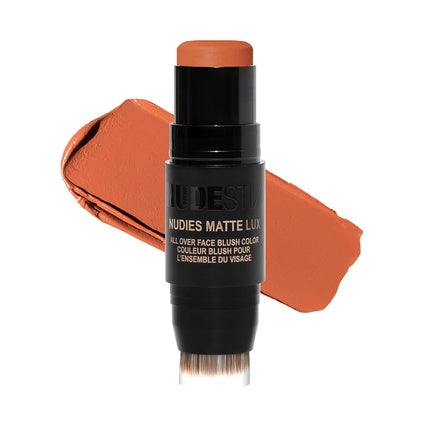 Nudestix Nudies Matte Lux Cream Blush 3-in-1 All Over Face Colour For Cheeks Eyes and Lips with Blending Blush Dolce Darlin' 1 Count