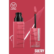 Maybelline New York SuperStay Vinyl Ink Pink Liquid Lipstick Vinyl Effect Glossy Long-Lasting Sultry 4.2ml