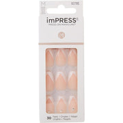 KISS imPRESS Press-On Manicure So French Medium Length Square with PureFit Technology